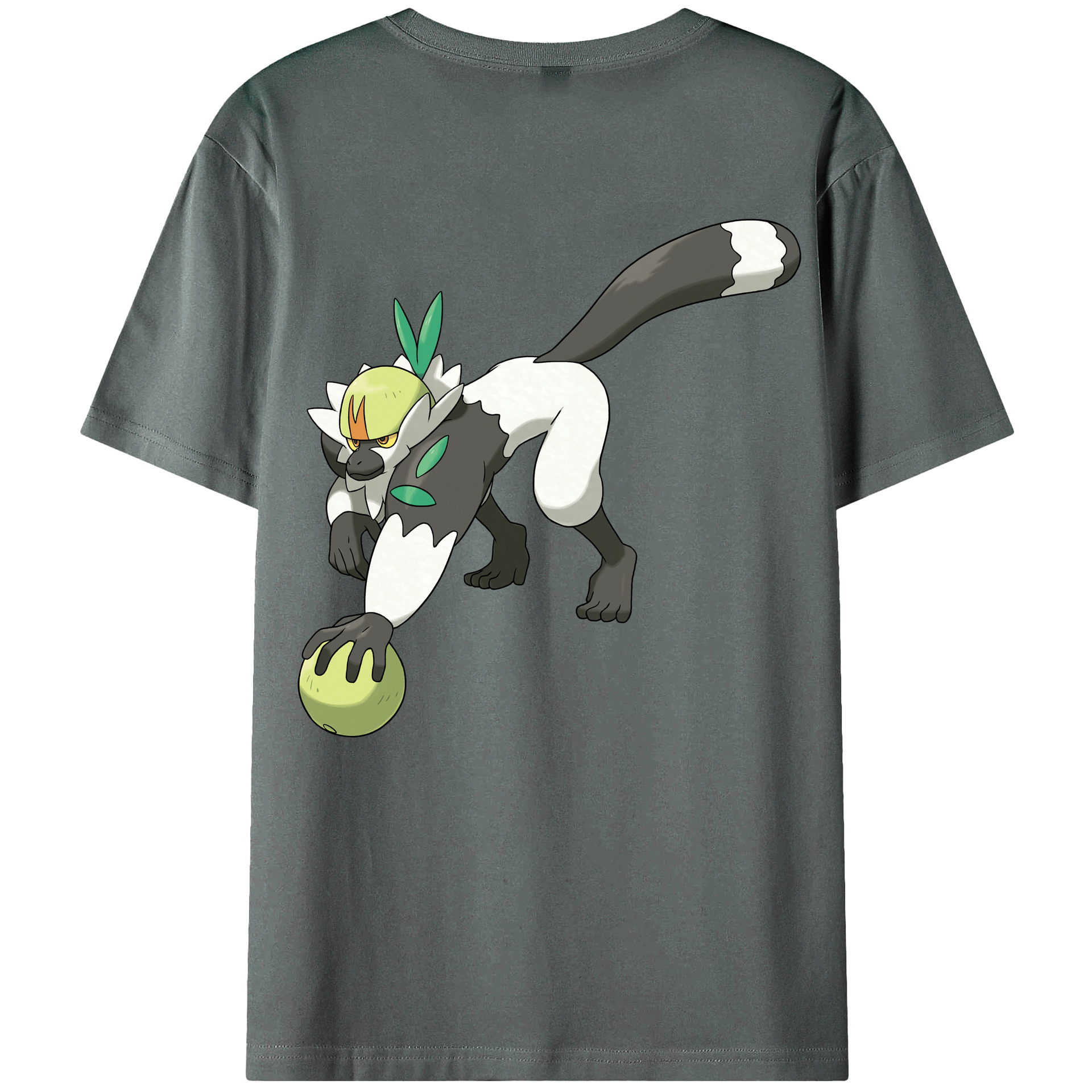（画像用） ポケットモンスター Pokémon 綿100％ メンズ半袖Tシャツ（バックプリント） 通気性
